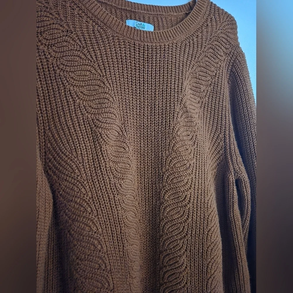 Croft And Barrow Womens Size L Knit Long Sleeve Sweater Top - Picture 5 of 9